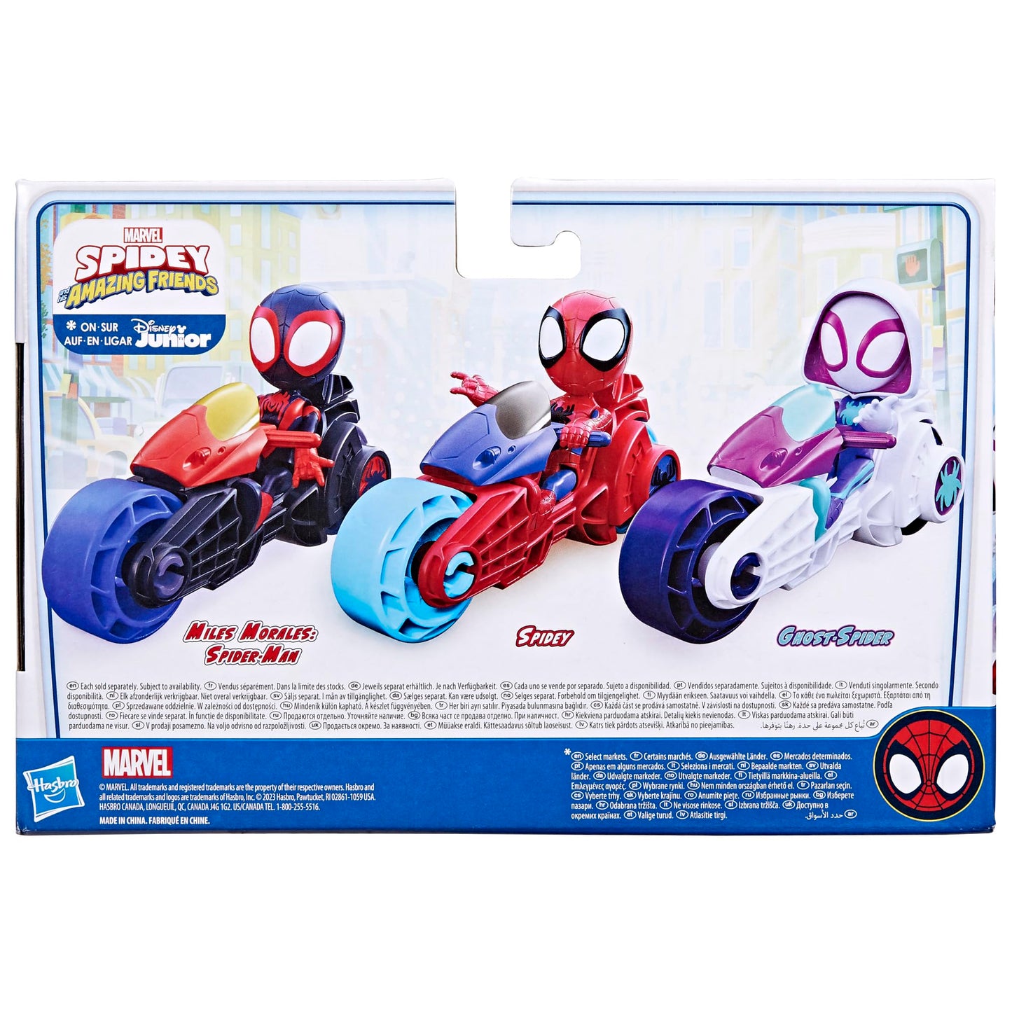 Hasbro Marvel Spidey and His Amazing Friends, Spidey Action Figure with Toy Motorcycle, Preschool Toys for 3 Year Old Boys and Girls and Up