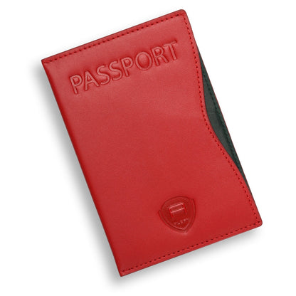 Alban RFID Passport Holder Women Men RFID Blocking Travel Passport Wallet Case Genuine Leather Passport Cover porta pasaporte