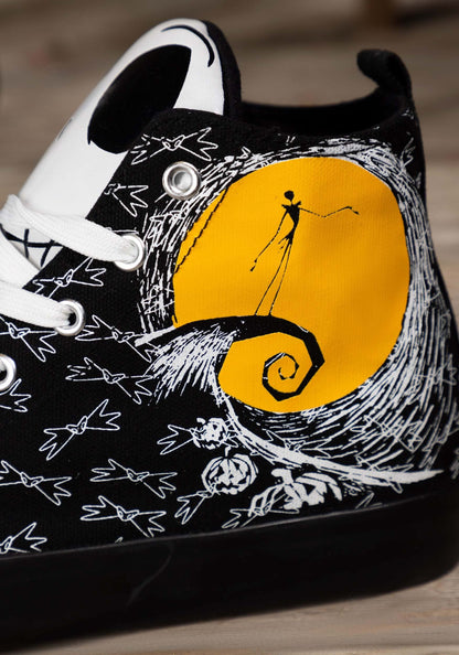 Adult Nightmare Before Christmas Jack Skellington Shoes | Officially Licensed Disney High Top Unisex Sneakers