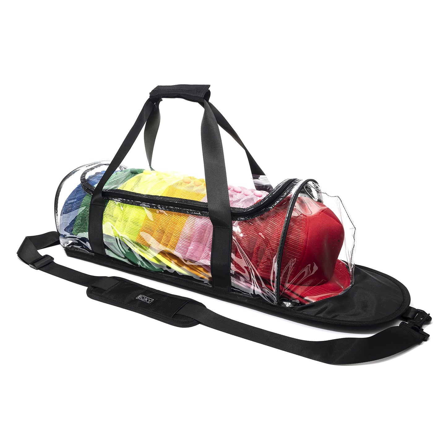 Boxy Concepts Hat Storage Bag - Holds 24 Baseball Cap - Transparent Dome Shaped Carrier Case with Hand & Shoulder Strap - Zippered Hat Organizer, Holder & Storage Bag for Travel - Wall Organizer