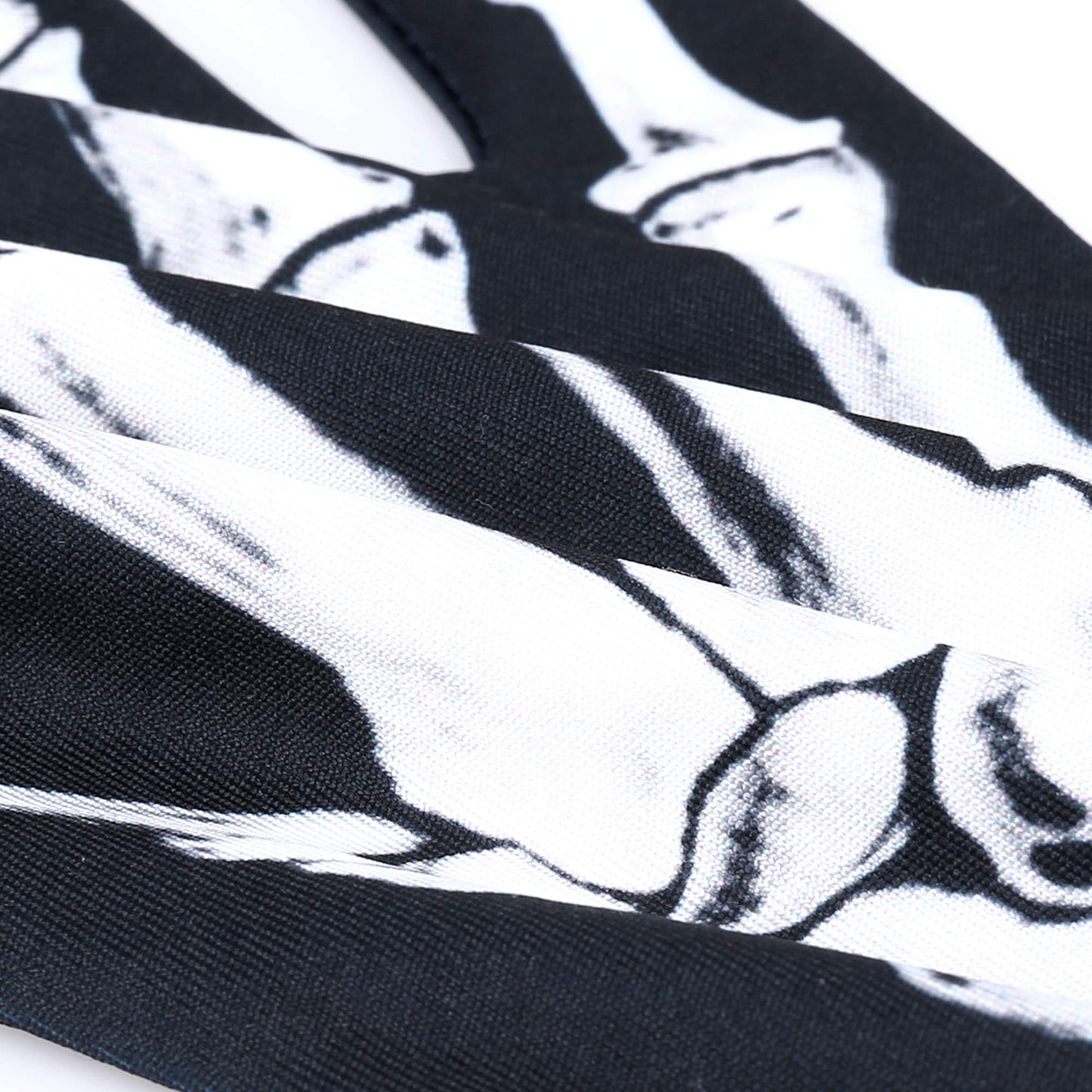 AXBXCX Skeleton Full Finger Wrist Bone Gloves Halloween Long Arm Length Dance Gloves Ghost-XT-03