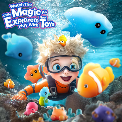 Bath Bombs for Kids with Surprise Inside, 28 Fun Fizzy Shower Bombs with Land & Sea Animal Toys, Kid-Friendly & Non-Toxic, Birthday Party Favors, Holiday Stocking Stuffers for Girls and Boys