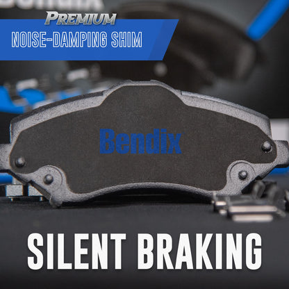 Bendix Premium SBC11 Ceramic Front Brake Pads for Select Models Dodge Dart,Ford Fairlane,Falcon,Sedan Delivery,Mustang,Ranchero,Mercury Comet,Cougar,Cyclone,Plymouth Barracuda,Duster,Scamp,Valiant