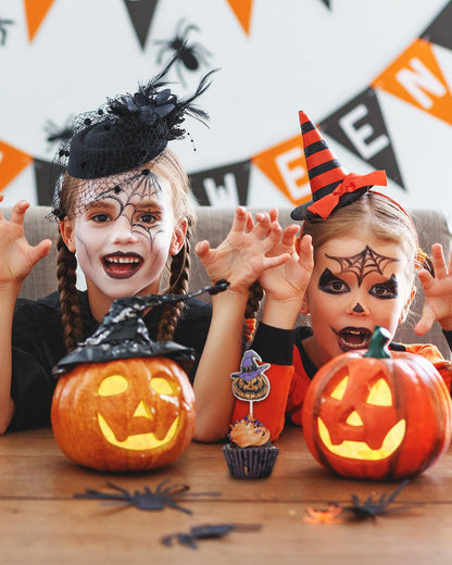 Bake Choice 200 Pcs Cupcake Liners with 12 Pcs Toppers, Standard Size Cupcake Liners for Baking, Halloween Baking Supplies