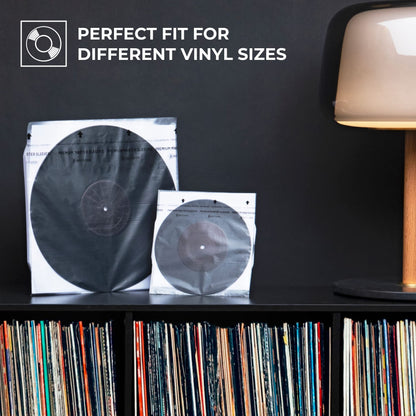 BIG FUDGE Premium Master Vinyl Sleeves - Anti Static and Dust Archival Record Inner Cover - Protective Plastic and Rice Paper LP Album Sleeve Covers for 7-Inch Records - Pack of 25