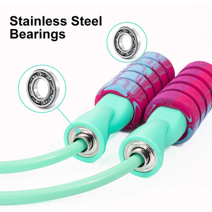 APLUGTEK Jump Rope, Weighted Ropeless Skipping Rope for Fitness, Tangle-Free Rapid Speed Cordless Jump Rope Workout for Men, Women, Children…