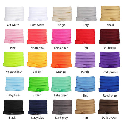 Booyckiy 2 Pairs Flat Shoe Laces for Sneakers, 2/5" Wide Athletic Shoelaces, Off White 48 inch(122cm)