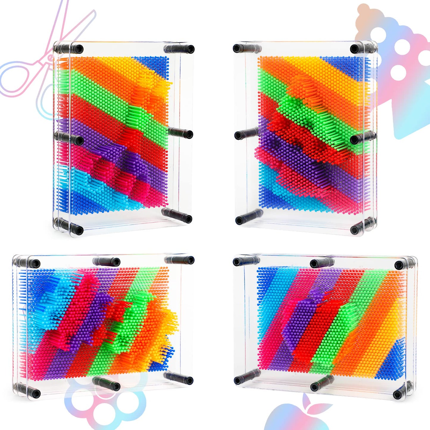 3D Pin Art Sensory Toys for Kids 5-7, Pin Art Board Impression Sensory Toys for Kids with Autism, Autism Gifts for Autistic Children Age 3, 4, 5, 6, 7, 8, 9, 10+ Years Old Boys Girls