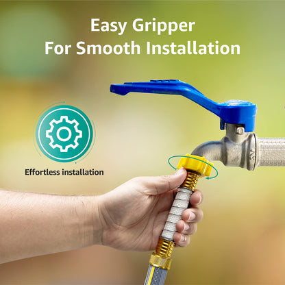 AQUA CREST Flexible Hose Protector-Eliminates Hose Crimping and Straining at Faucets and Water Connections for RV, Garden & Car Wash Hose Extension Adapter, Pack of 2