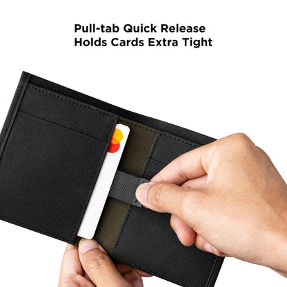 ALPAKA Ark Bifold Cash Wallet - Minimalist Front Pocket Wallet for Men Daily Use,Magnetic Closure for Security with RFID Blocking,Holds 8-12 Cards Plus Cash,Weatherproof Fabric,Black Axoflux 300D