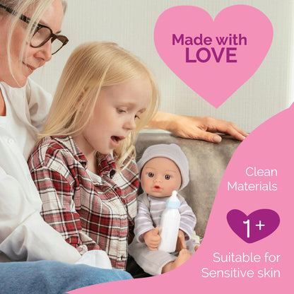 Adora Sweet Baby - 11” Soft & Cuddly Baby Doll, Realistic Features, Gentle Scent, Machine Washable, Lightweight & Easy to Hold | Adorable Playmate (Boy Dino)