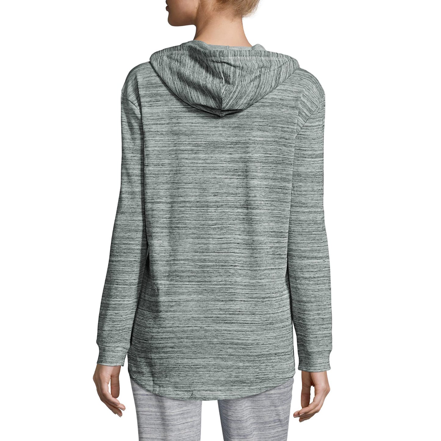 Hanes Womens French Terry Zip Hoodie Warm Up Or Track Jacket, Ebony Spacedye, Large US