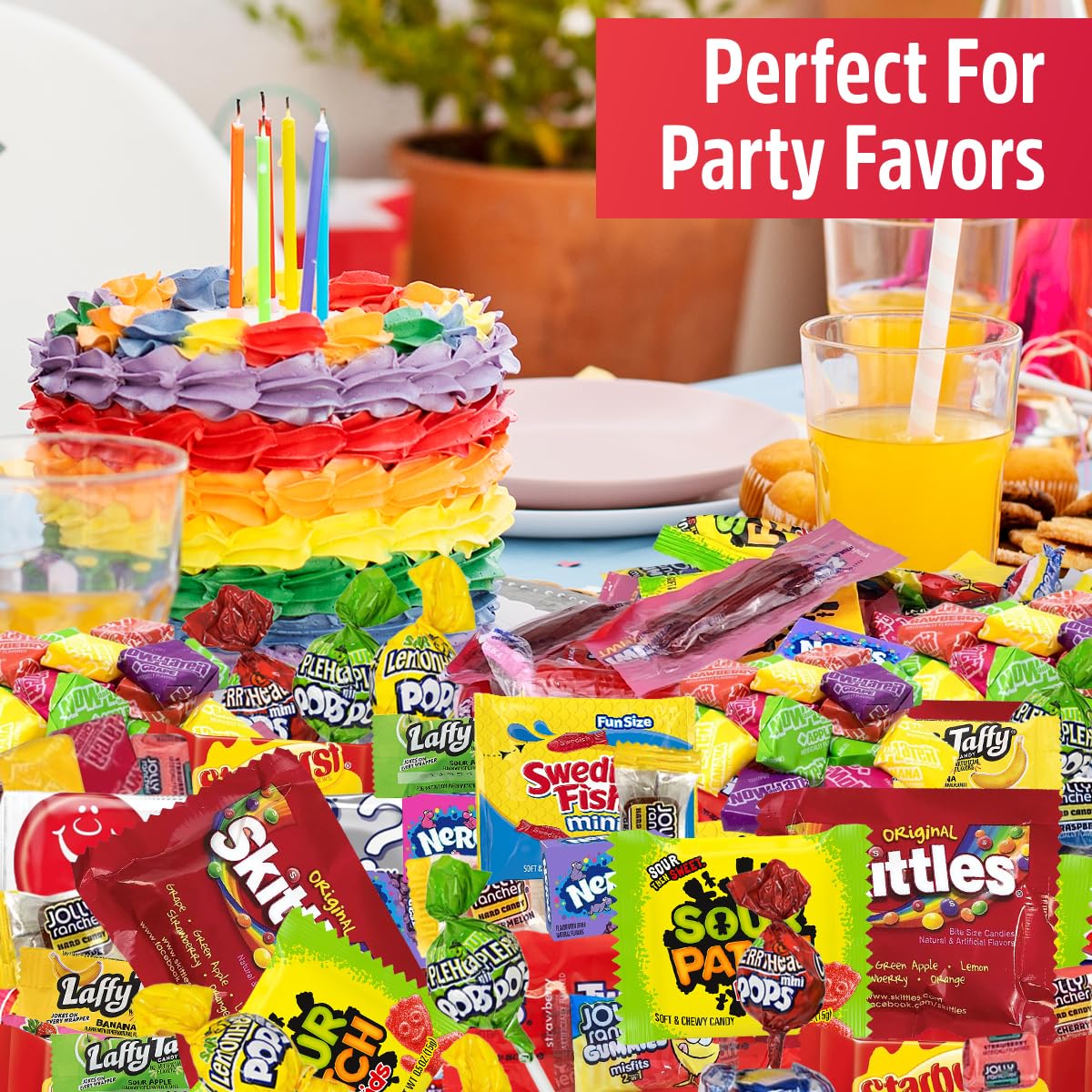 Bulk Halloween Candy Mix - 6lb of Individually Wrapped Party Variety, Favorite Sweets Giant Bag Assorted Classic for Pinata Filler, Goodie Bag Fun Size