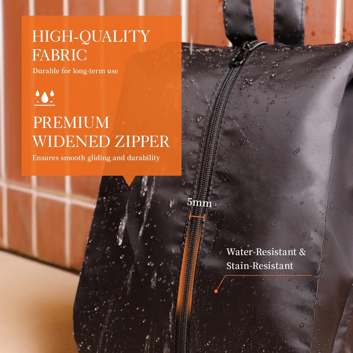 HOTOR Packing Cubes for Suitcases - 6 Pieces, Light Packing Cubes for Travel, Premium Suitcase Organizer Bags Set, Space-Saving Luggage Organizers, Travel Accessories and Essentials, Black