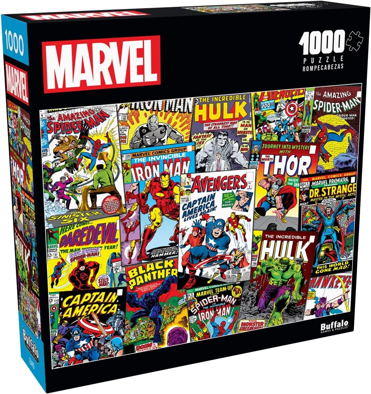 Buffalo Games - Marvel - Comic Book Collage - 1000 Piece Jigsaw Puzzle for Adults -Challenging Puzzle Perfect for Game Nights - Finished Size is 26.75 x 19.75