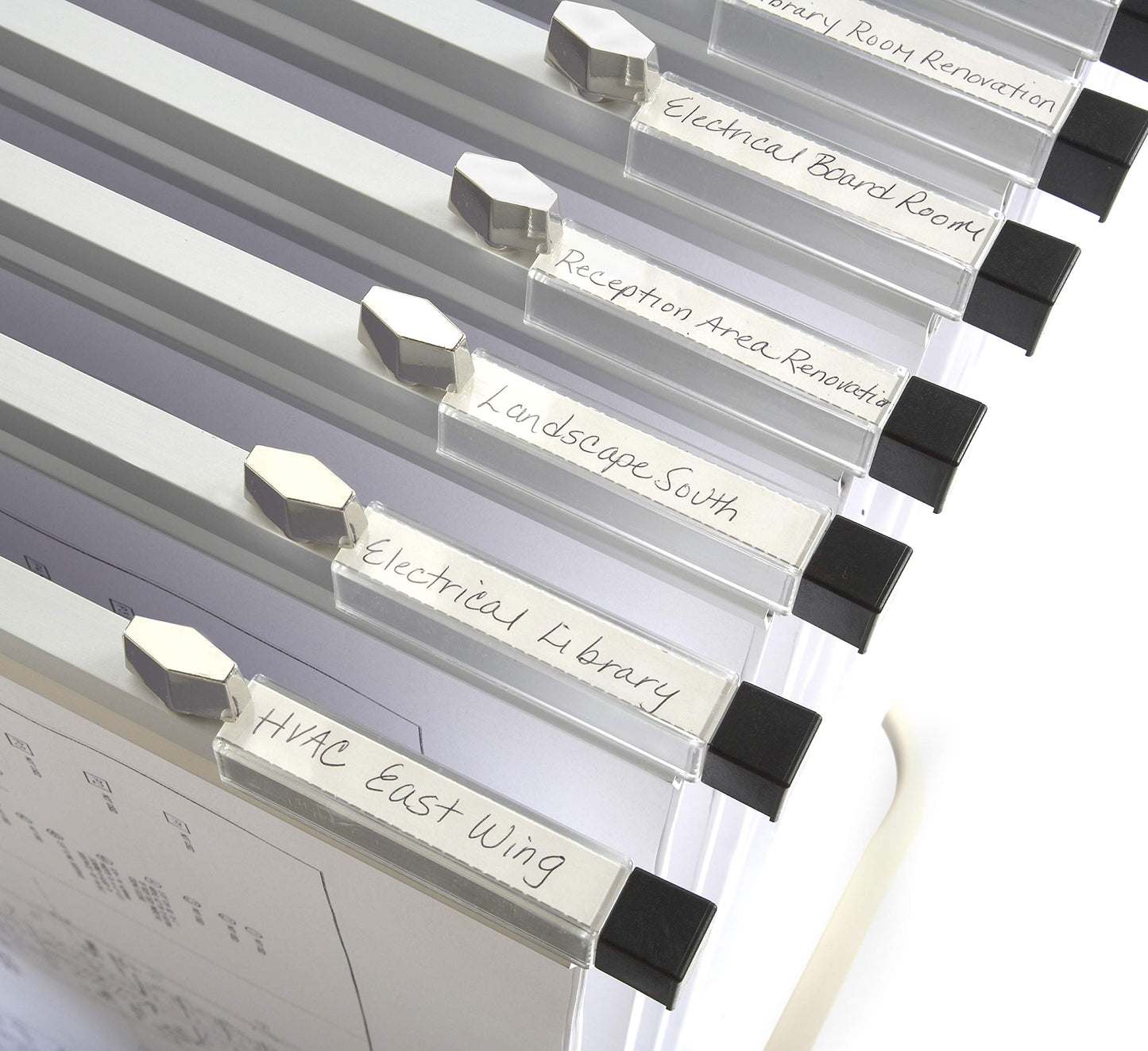 Brookside Design Blueprint Holder – 24 Inch Set of 6 Clamps For Construction Plan, Architectural Drawings, And Blueprints – Heavy Duty Clips - PC624