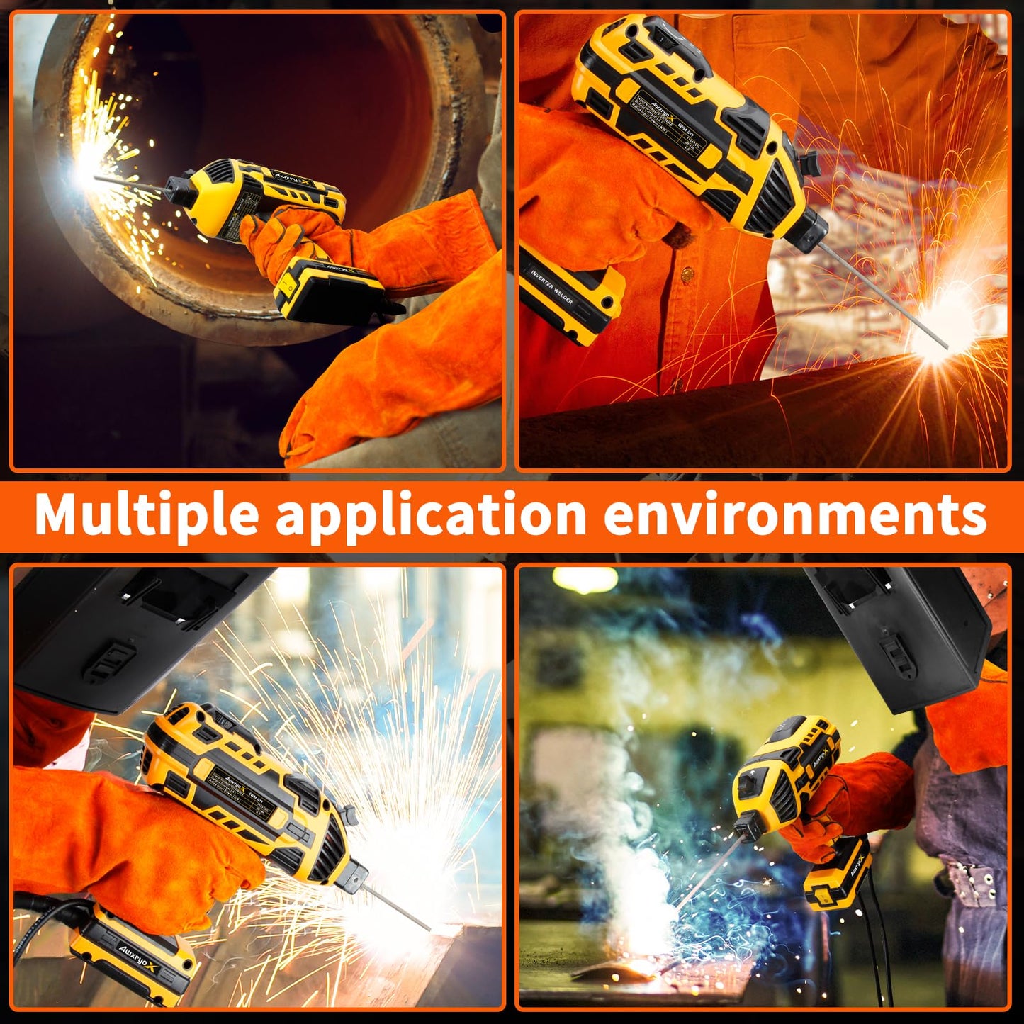 AwxryoX Portable Handheld Welding Machine, 110V 140Amp Upgraded Maquina de Soldar with IGBT Inverter 6 Variable Current, Soldadora Welding Tool Set with 3/32"-1/8" Welding Rod & Protective Gloves