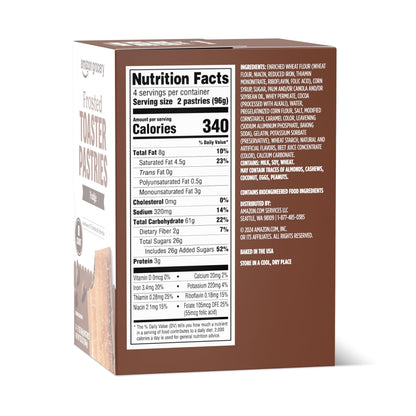 Amazon Grocery, Frosted Toaster Pastries, Fudge, 13.5 ounce, 8 Ct (Previously Amazon Fresh, Packaging May Vary)