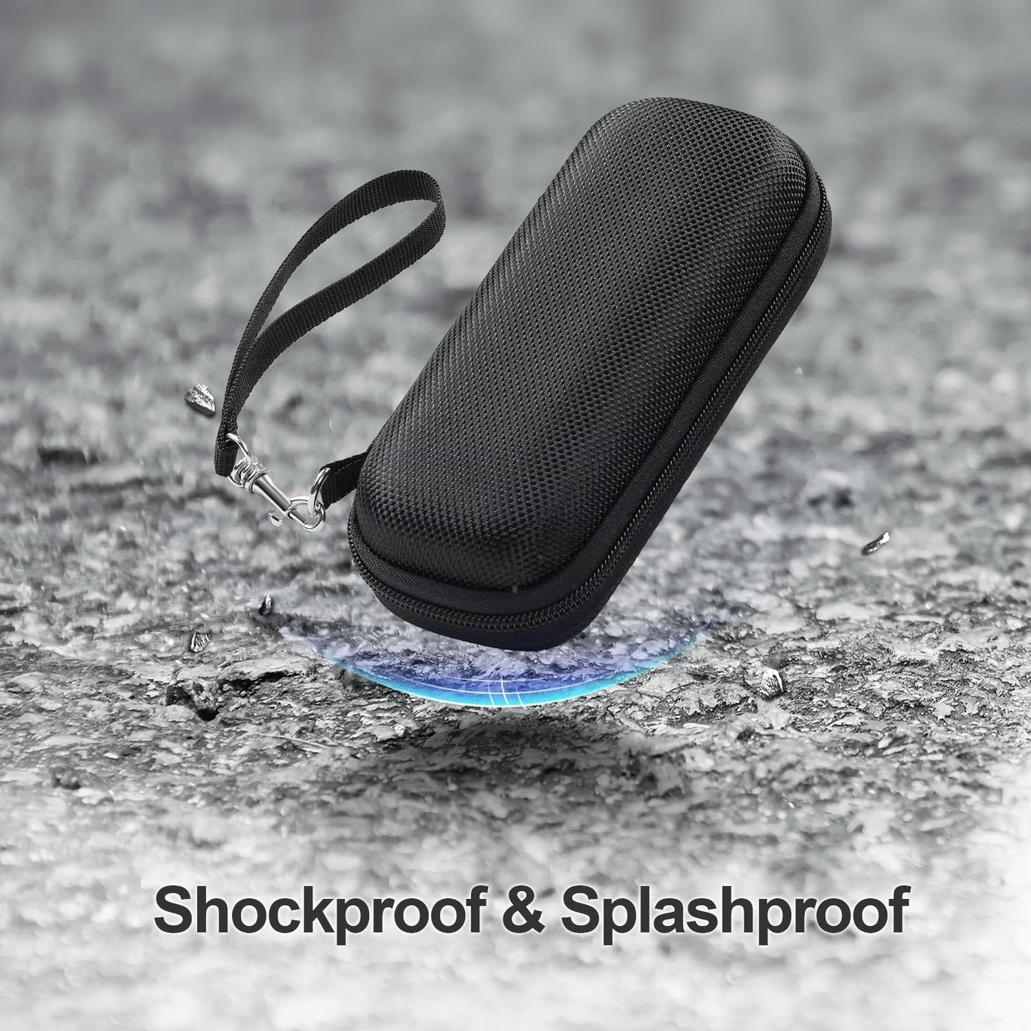 AGPTEK Carrying Case, EVA Zipper Carrying Hard Case Cover for Digital Voice Recorders, MP3 Players, Storage Holder for 3D Printing Pen, USB Cable, Earphones, Memory Cards, U Disk, Black