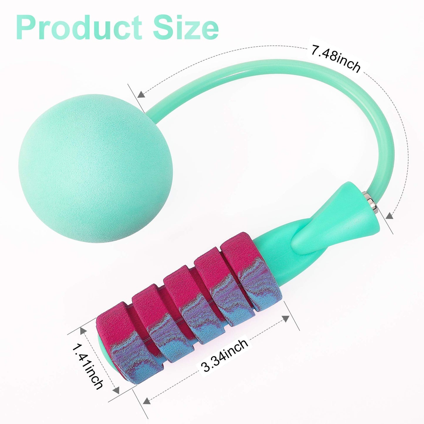 APLUGTEK Jump Rope, Weighted Ropeless Skipping Rope for Fitness, Tangle-Free Rapid Speed Cordless Jump Rope Workout for Men, Women, Children…