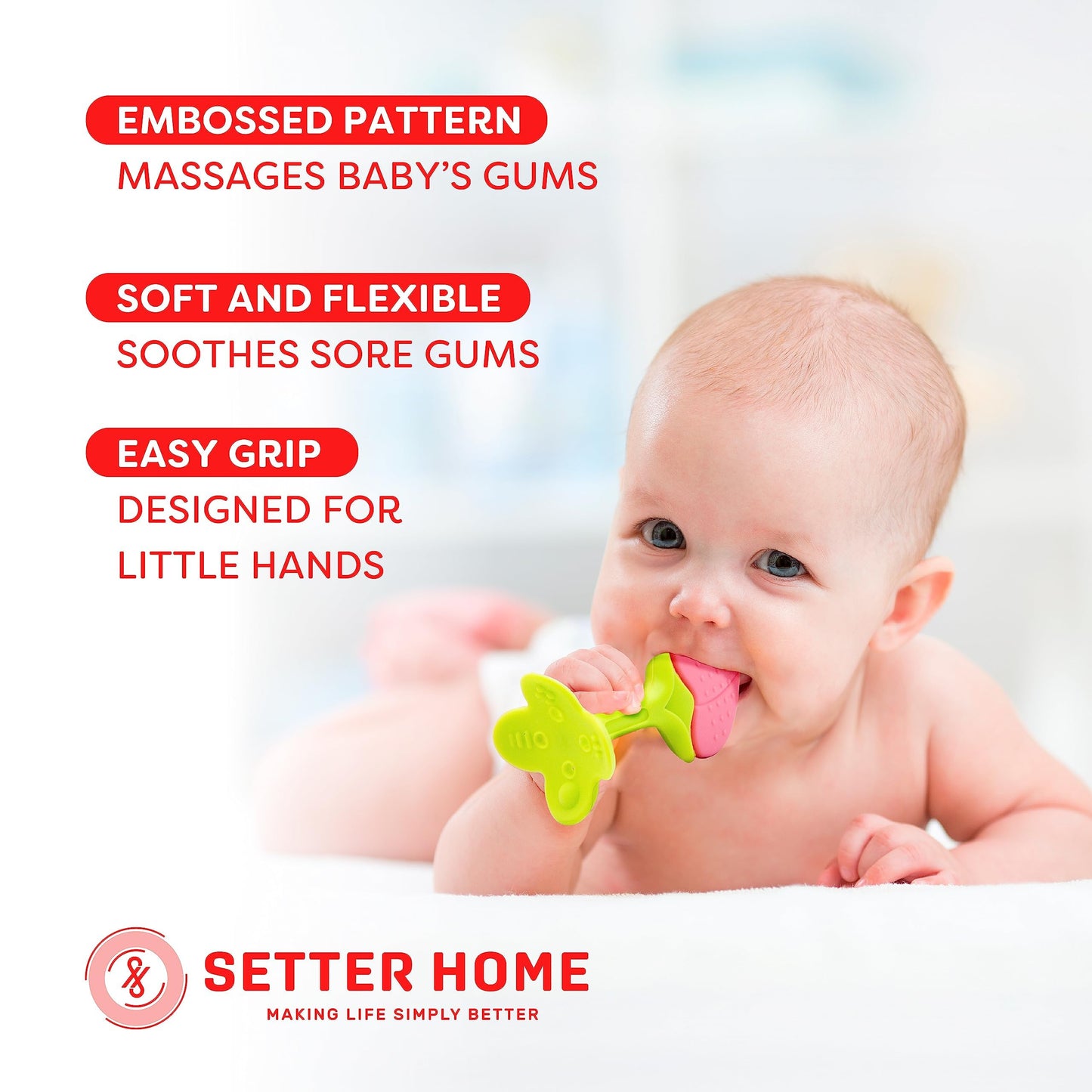Baby Teething Toys 6-Pack | Newborn Teether Set | Food Grade Silicone | Freezer Safe | Soothing & Calming | BPA-Free | Frozen Teething Toys for Babies 0-6 Months | Essential Baby Gear