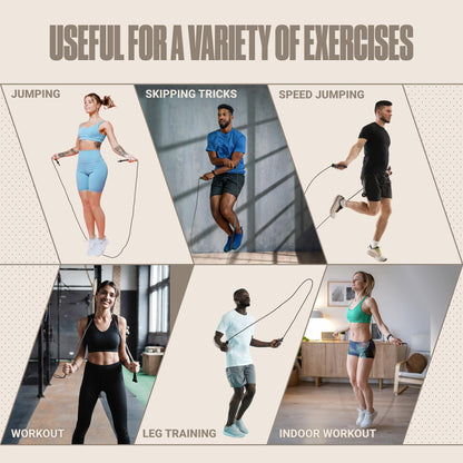 Adjustable Jump Rope for Fitness and Exercise – Skipping Rope for Cardio, Boxing, and Weight Loss – Speed Rope perfect for Men & Women