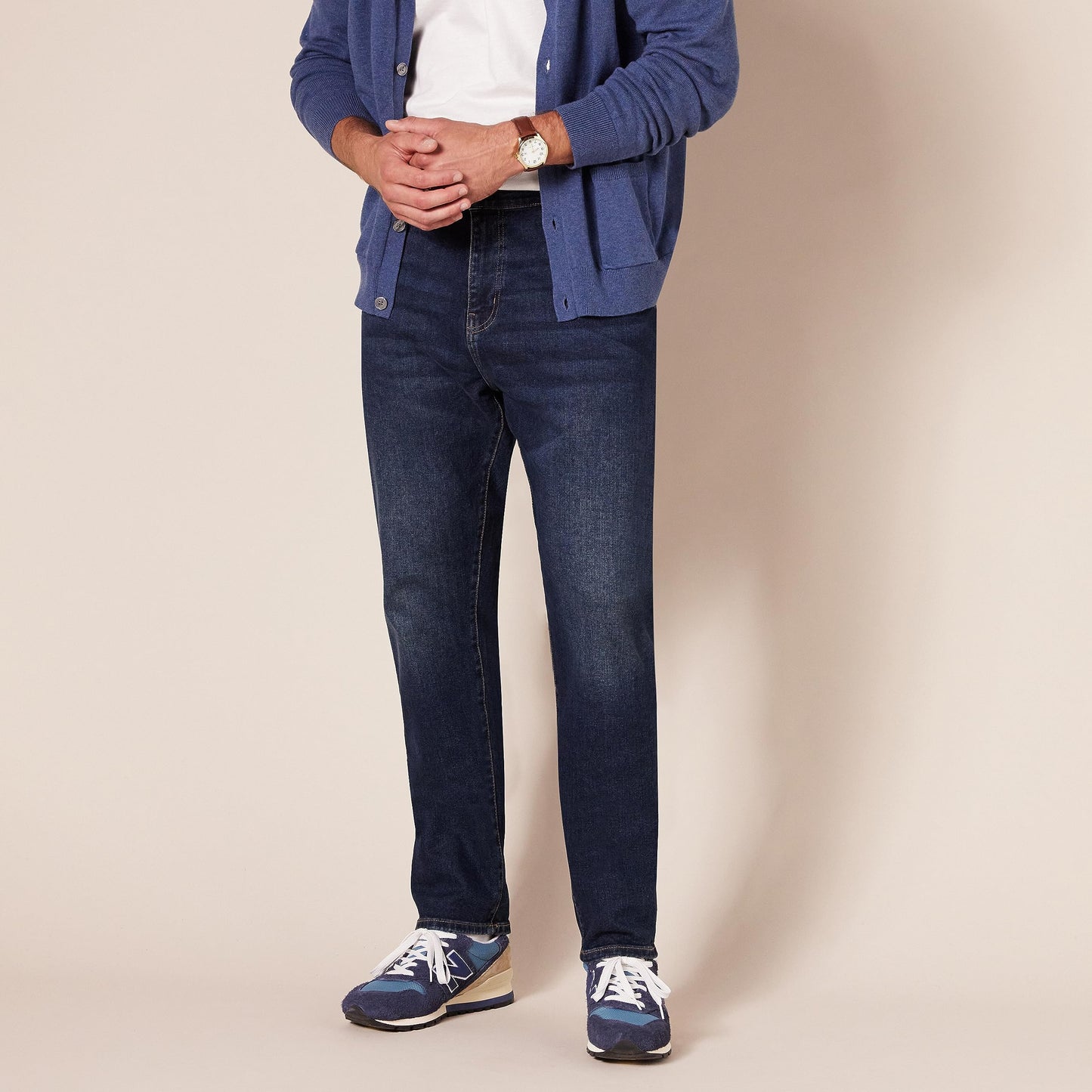 Amazon Essentials Men's Athletic-Fit Stretch Jeans - Dark Wash, 34W x 30L