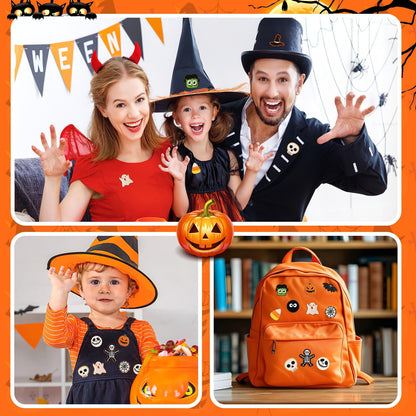 AUGSUN 12pcs Halloween Cookie Iron on Patches Halloween Embroidered Sew Applique Repair Patch Cute Cookie DIY Crafts for Clothing Jacket Jeans Pants Dress Backpack Hat Decorations Gift