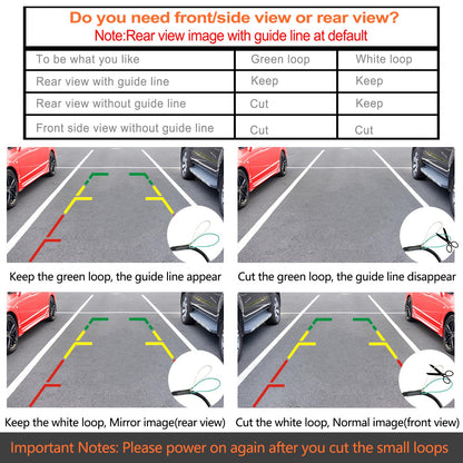 Backup Camera Flush Mount, Metal Housing 170°Wide View Angle Rear/Side/Front View Camera for Car, Clear Night Vision IP69 Waterproof Reverse Camera for Vehicle SUV RV Pickup, 18.5mm, 12V/24V, Black