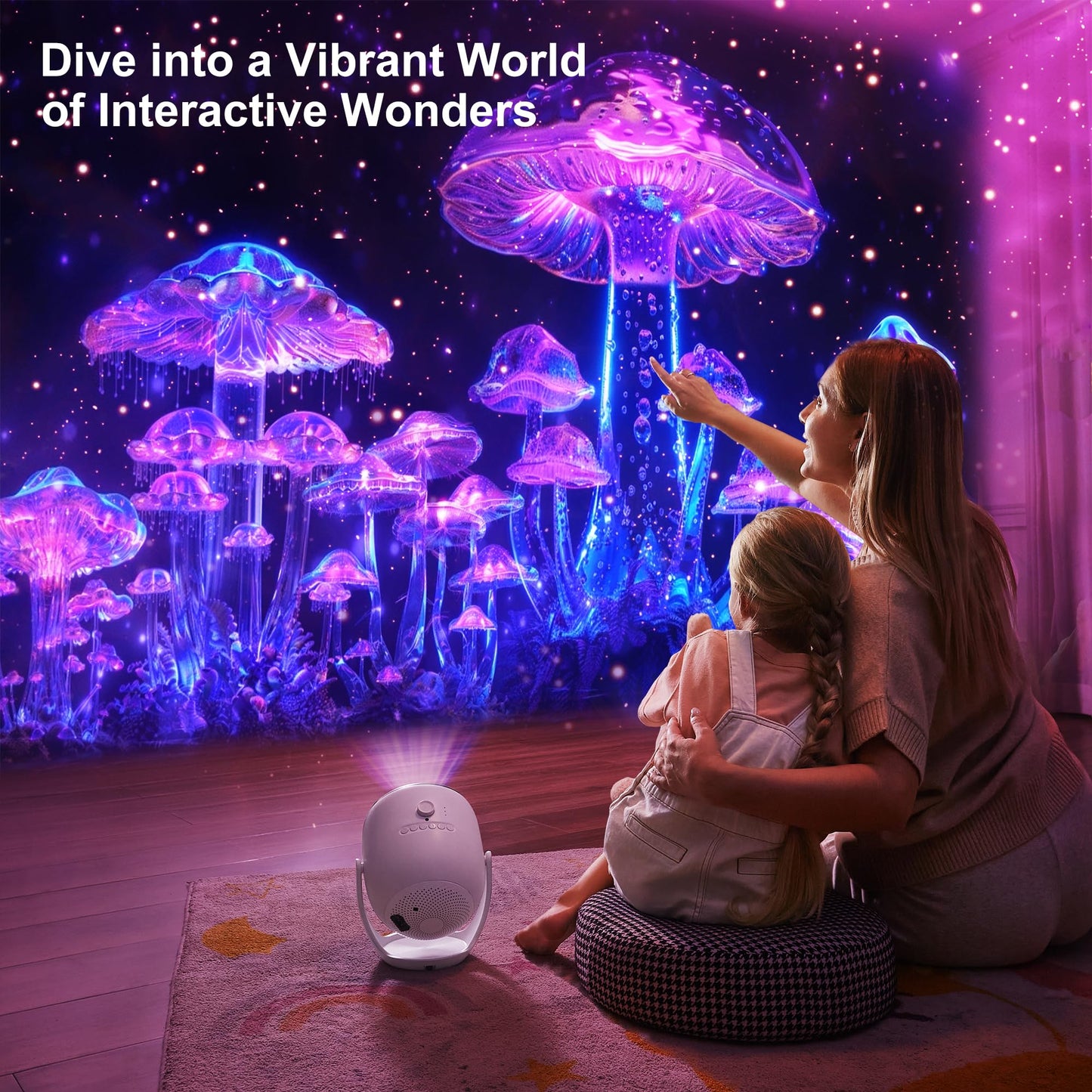 Brizled Galaxy Projector Pro, 4K Glasses-free 3D Holographic Projector with 90+ Dynamic Themes, Star Light with Stereo Bluetooth Speaker, Remote Nebula Night Light for Room Halloween Christmas Decor