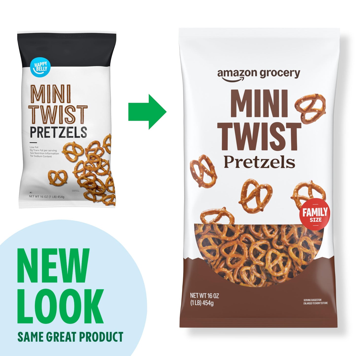 Amazon Grocery, Mini Twist Pretzels, 16 Oz (Previously Happy Belly, Packaging May Vary)