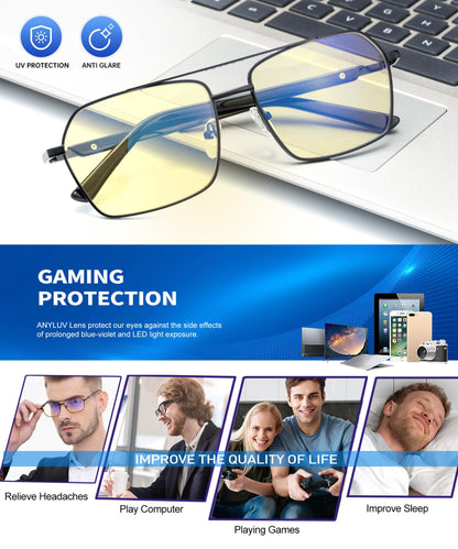 ANYLUV Blue Light Glasses Men/Women, Blue Light Blocking Glasses, Computer Screen Blocker Eyes Protection Glasses