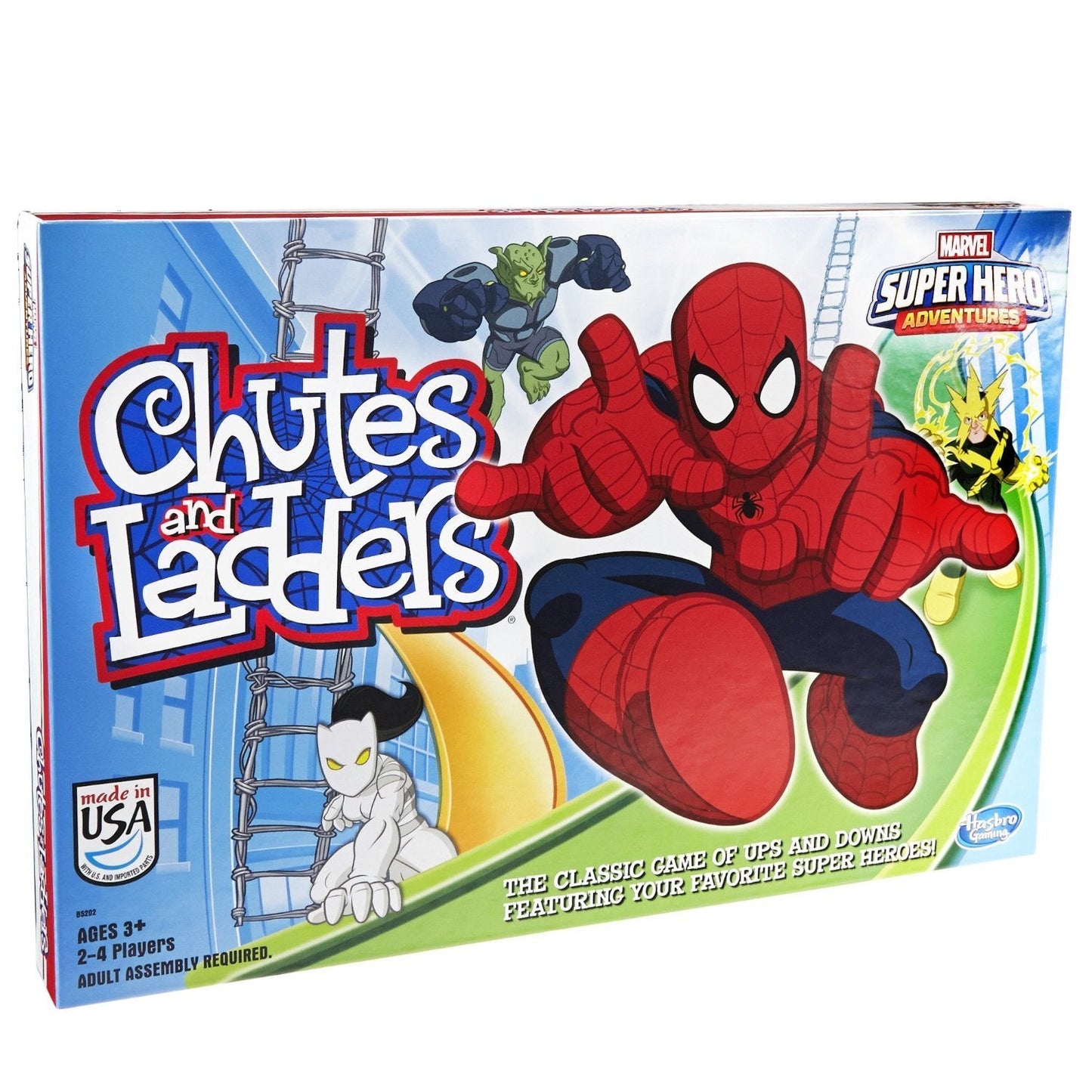 Hasbro Gaming Chutes and Ladders: Marvel Spider-Man Edition Board Game for Kids 2-4 Players, Preschool Games, Ages 3 and Up (Amazon Exclusive)