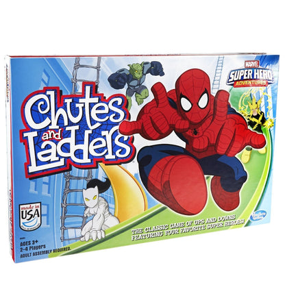 Hasbro Gaming Chutes and Ladders: Marvel Spider-Man Edition Board Game for Kids 2-4 Players, Preschool Games, Ages 3 and Up (Amazon Exclusive)