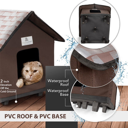 Heated Cat House for Outside - Cat Houses for Outdoor Cats - Heated Cat House - Outdoor Cat House - Cat Houses for Indoor Cats