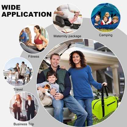 HOLYLUCK Foldable Travel Duffel Bag For Women & Men Luggage Great for Gym - Fluorescent yellow