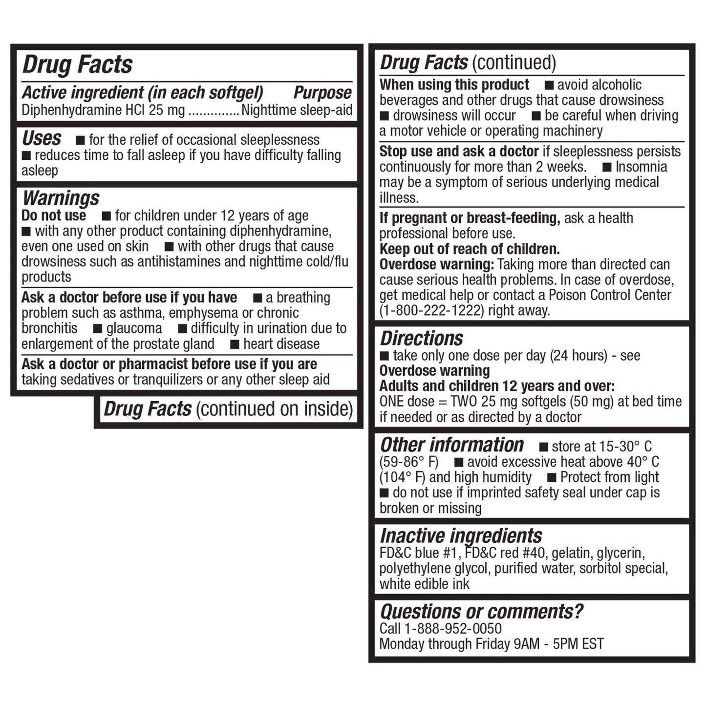 HealthA2Z Sleep Aid, Diphenhydramine HCl 25mg Softgels, Supports Deeper, Restful Sleeping, Non Habit-Forming (96 Softgels)