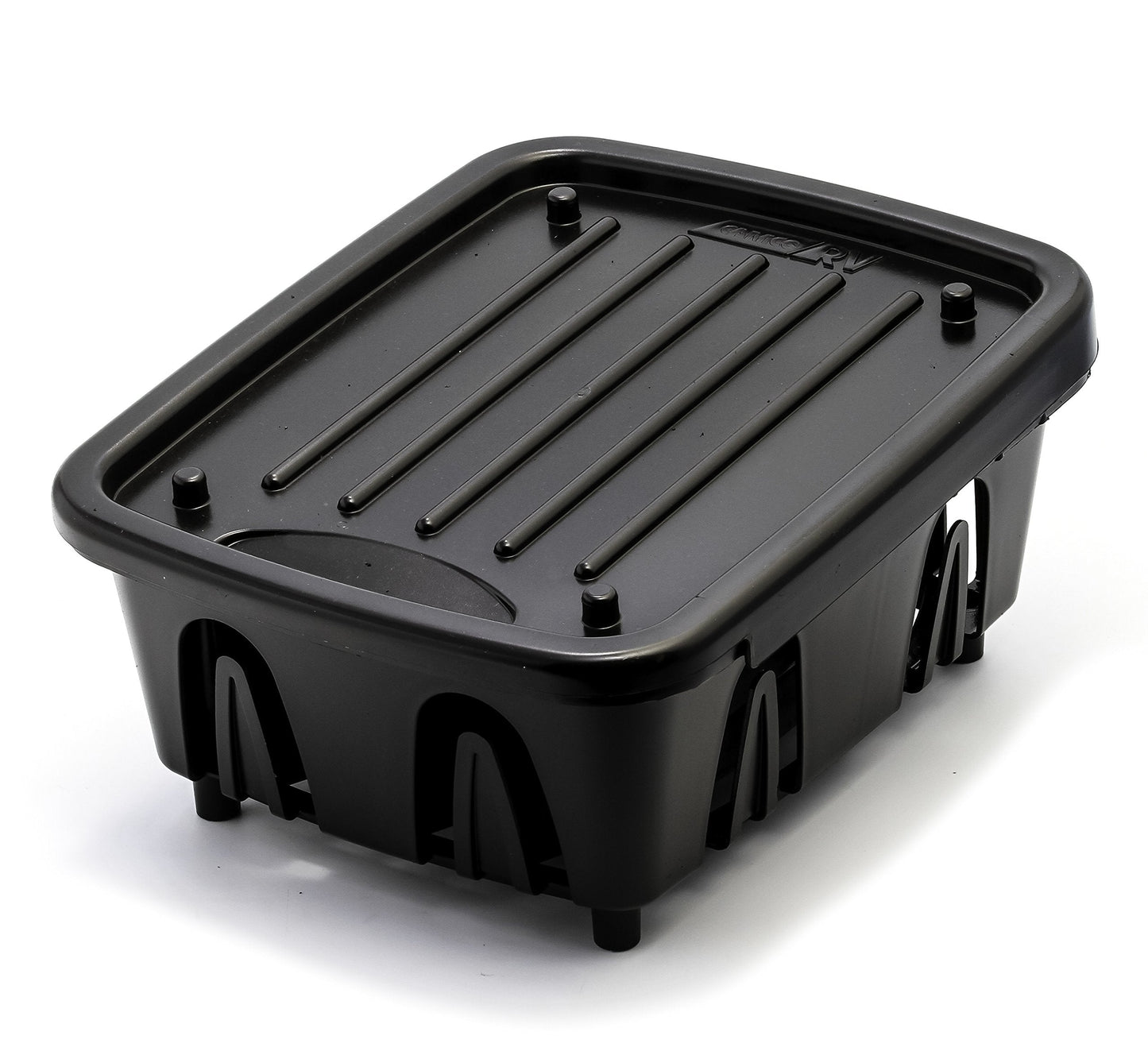 Camco Mini Dish Drainer and Tray - Fits RV Sinks and Small Counter Spaces - Durable Heavy-Duty Construction - Black (43512)