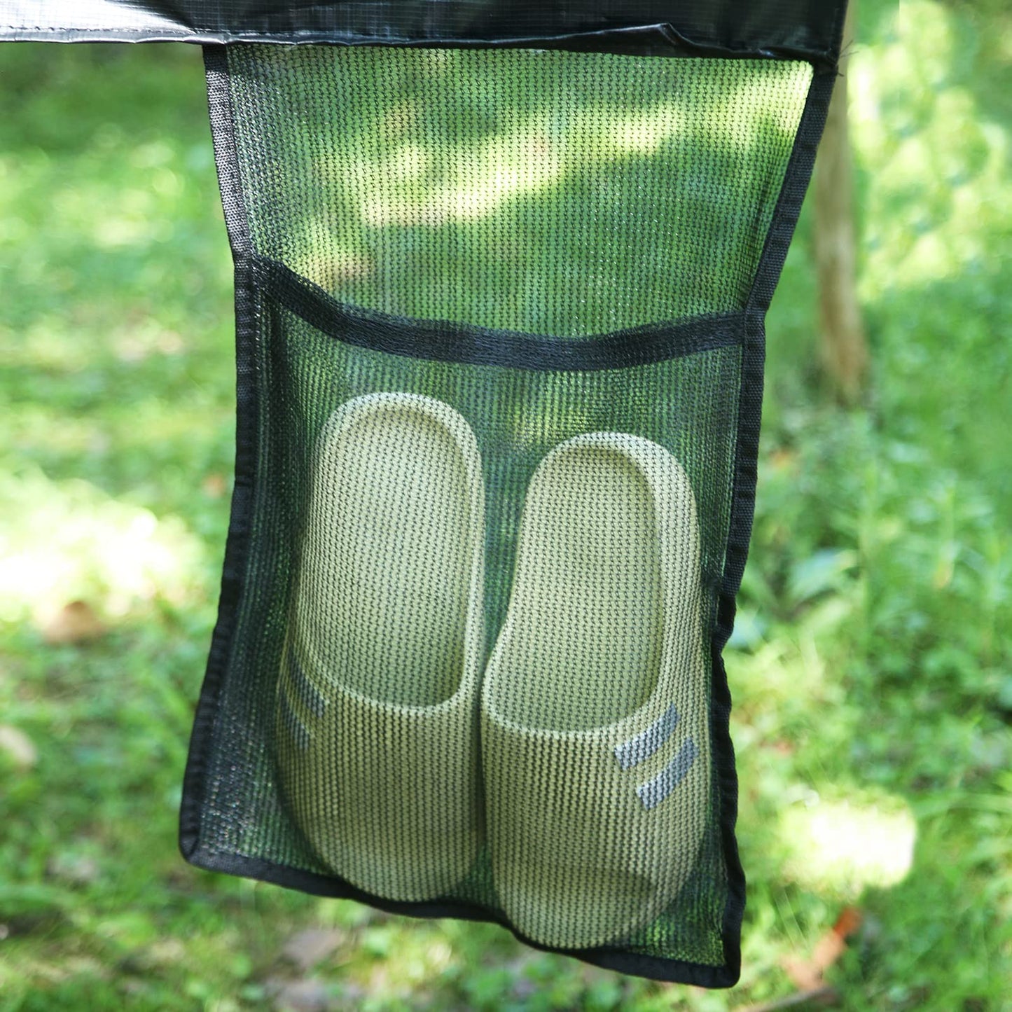 HBTower Trampoline Ladder, 2 Steps with Wide Steps, Trampoline Storage Bag, Universal Hook, 220 lbs Capacity Trampoline Accessories for Children Kids, Black