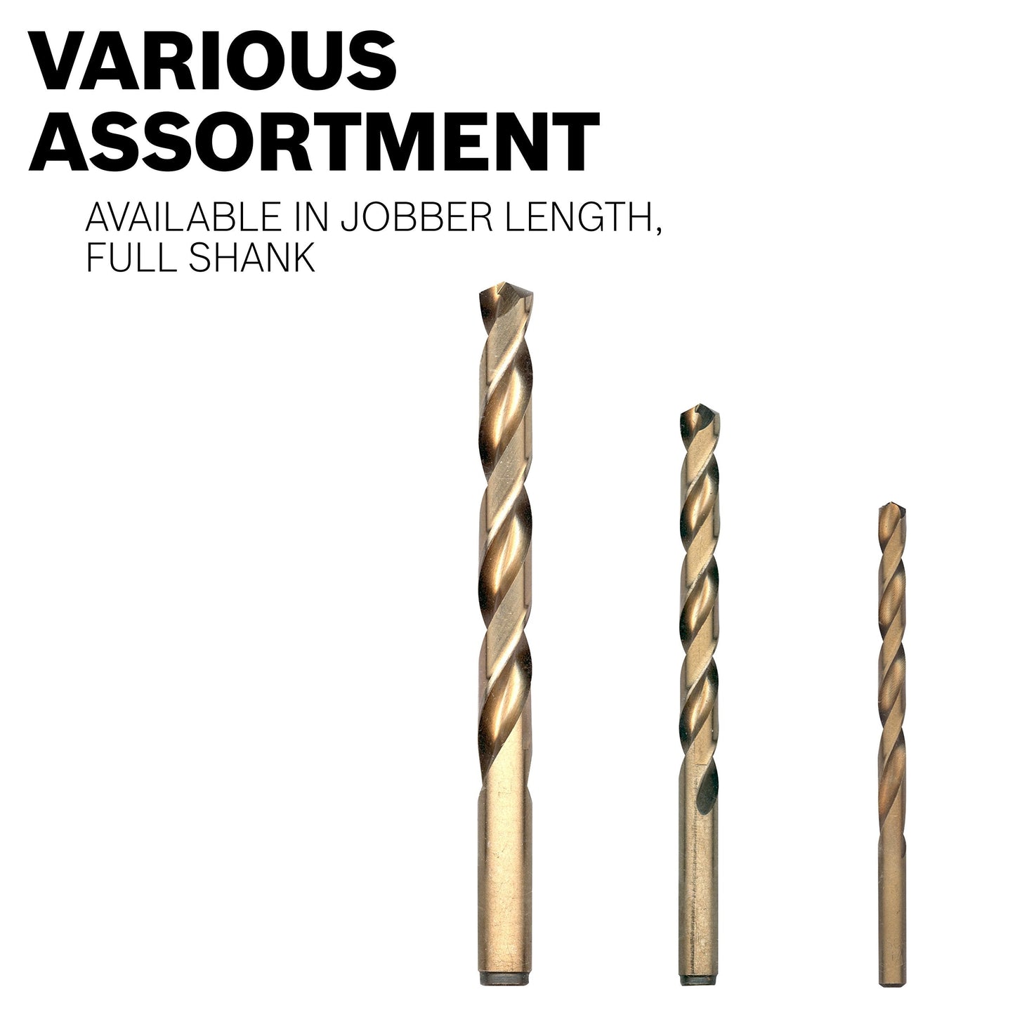 BOSCH CO2159 1-Piece 1/2 in. x 6 in. Cobalt Metal Drill Bit for Drilling Applications in Light-Gauge Metal, High-Carbon Steel, Aluminum and Ally Steel, Cast Iron, Stainless Steel, Titanium