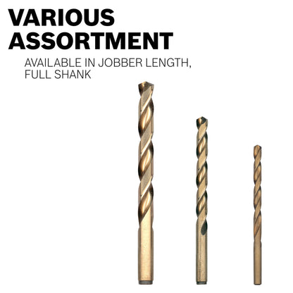 BOSCH CO2159 1-Piece 1/2 in. x 6 in. Cobalt Metal Drill Bit for Drilling Applications in Light-Gauge Metal, High-Carbon Steel, Aluminum and Ally Steel, Cast Iron, Stainless Steel, Titanium