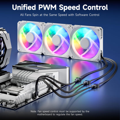 Cable Matters 2-Pack 3 Way 4 Pin PWM Fan Splitter Cable - 12 Inches / 30cm, 1x PWM-Controlled Fan with 2 Follower Fans, PC Fan Splitter 1 to 3 Converter, PC-Fan Extension Cable