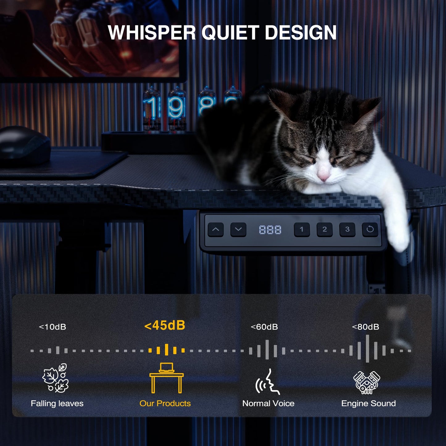 Acrolix 71" Reversiable L-Shaped Electric Standing Desk Adjustable Height Gaming Stand Up Corner Desk Sit Stand Home Office Computer Desk with Splice Board,Black Carbon Top