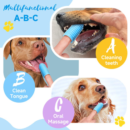 babove Dog Toothbrush,4-Pack Dog Tooth Brushing Kit,pet Toothbrush, Dog Finger Toothbrush for Dogs,Dog Teeth Cleaning,Combine with Dog Toothpaste for More Thorough Cleaning