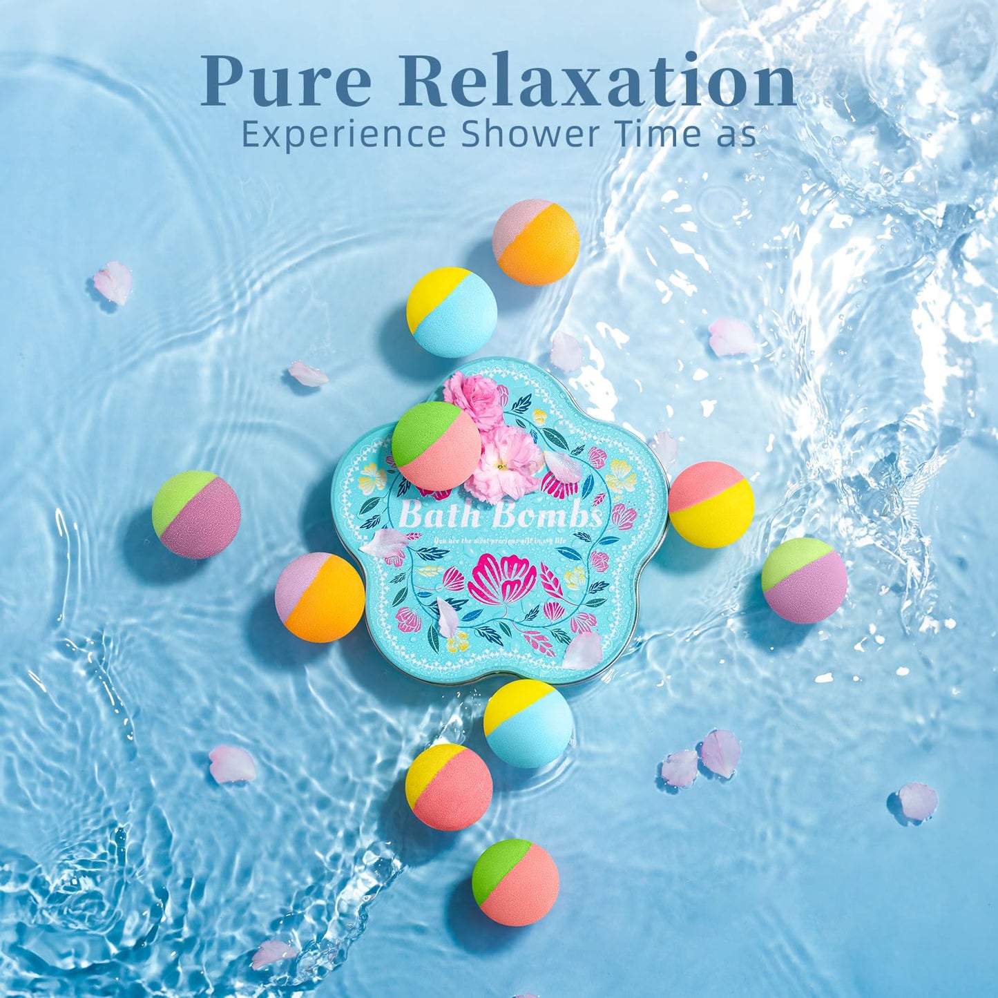 Bath Bomb Gift Set – 10 Handmade Bath Bombs with Natural Ingredients, 5 Aromatic Scents, Relaxing Spa Bombs for Women, Men, and Kids, Best Birthday Gifts for Stress Relief and Relaxation