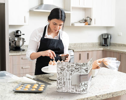 Better Kitchen Products Recipe Binder, Full Page 3 Ring Standard Binder Organizer Set (with 50 Page Protectors & 12 Category Divider Tabs) 11.5" x 12" Sleek Kitchen Design