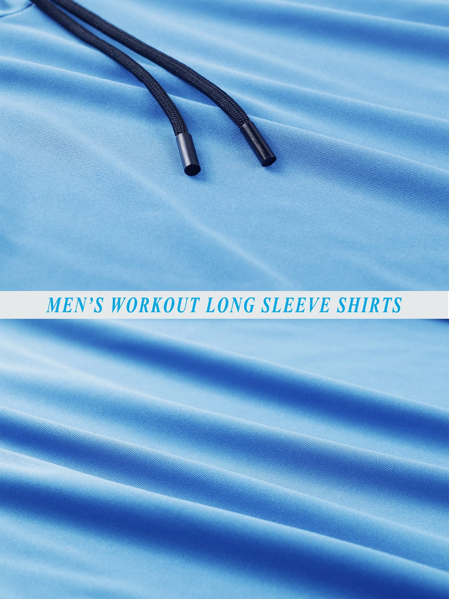 CADMUS Men's Workout Long Sleeve Fishing Shirts UPF 50+ Sun Protection Dry Fit Hoodies,1 Pack,096,White,X-Large