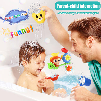 Bath Toys for Kids Ages 1-3 Toddler Bath Toys for Babies 1 2 3 Year Old Boys Girls Water Bathing Tub Toy for 12 18 Months Infant with Cups