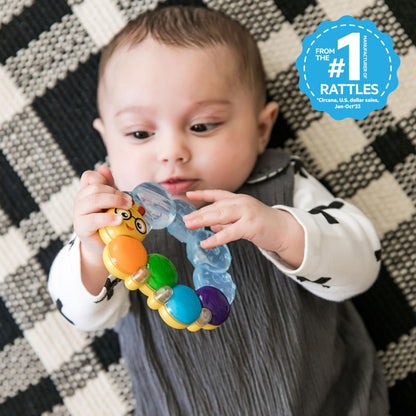 Baby Einstein Teether-pillar Rattle and Chill Teething Toy, Ages 3 months +