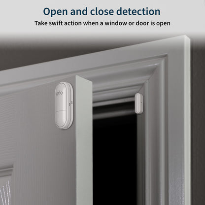 Arlo All-in-One Sensor - 8 in 1 with Open/Close Detection, Motion Sensor, Water Leak Detection, Freeze Detection, Tilt Detection, Smoke Alarm Listening, CO Alarm Listening - 1 Pack, Add-On, MS1001